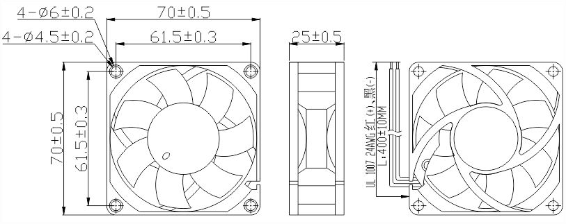 24v香蕉视频免费污版APP7025安装尺寸图 24v香蕉视频免费污版APP7025安装尺寸图