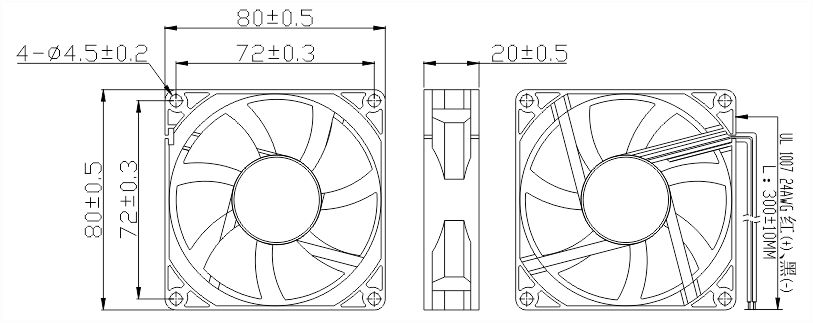 12v香蕉视频免费污版APP8020安装尺寸图 12v香蕉视频免费污版APP8020安装尺寸图