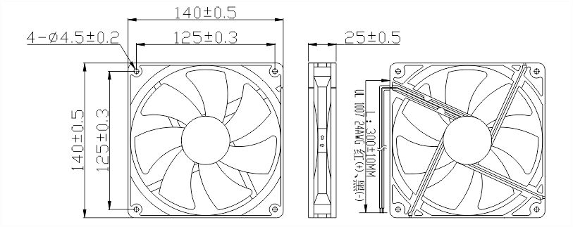 24v香蕉视频免费污版APP14025安装尺寸图